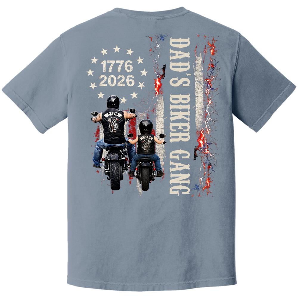 Custom Grandpa’s Biker Gang Shirt - Personalized Gift For Dad, Grandpa Nh00