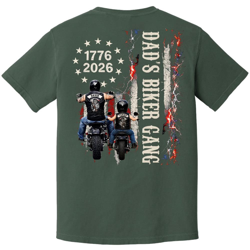 Custom Grandpa’s Biker Gang Shirt - Personalized Gift For Dad, Grandpa Nh00
