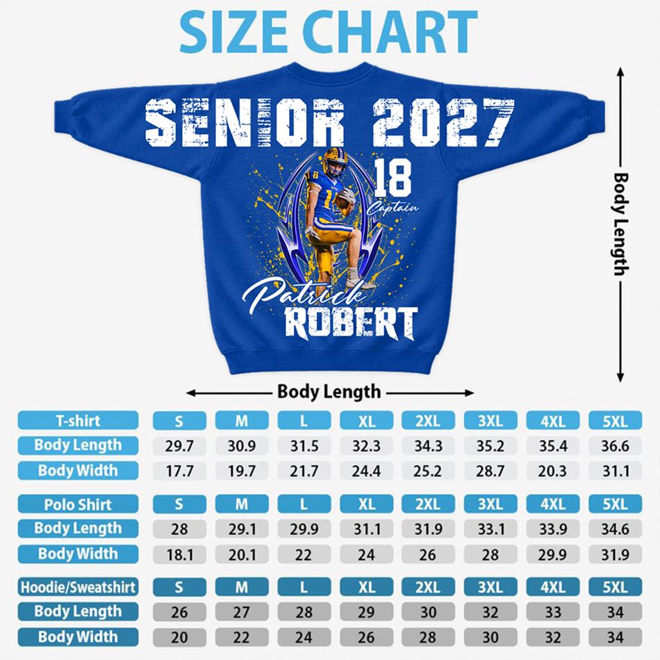 Custom Photo Senior Football Sleeve Print Sweater Hoodie For Mom Dad Family Gameday Shirt H2511 Trna