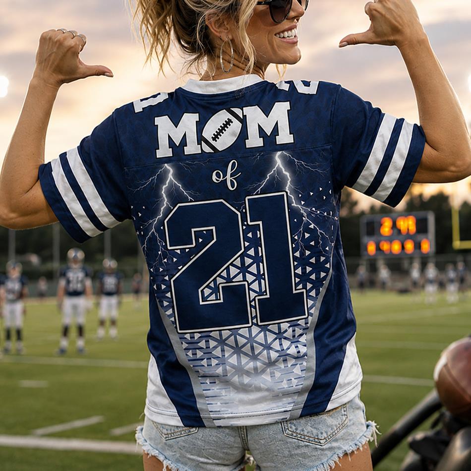 Personalized I Will Always Be Your Biggest Fan Football Jersey Custom Photo For Football Mom Grandma Sport Family H2511 Trna