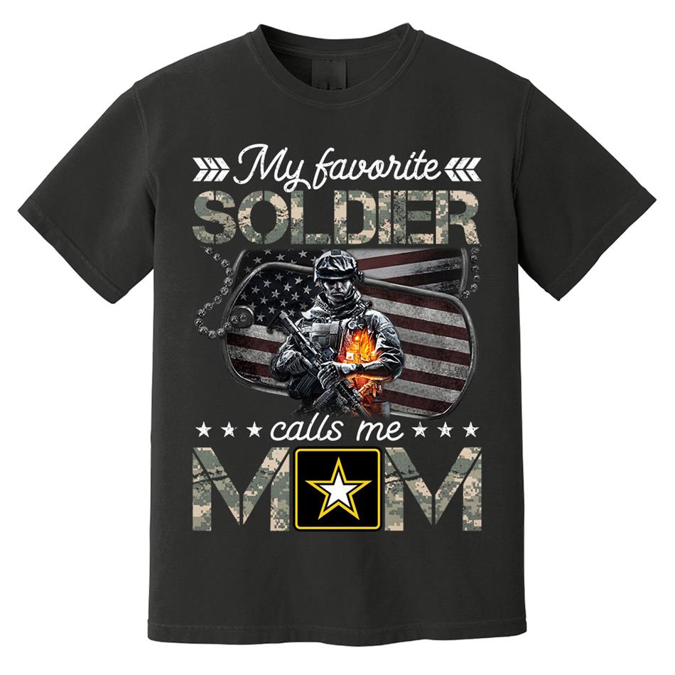 My Favorite Soldier Calls Me Mom Custom Shirt For Proud Army Mom Dad Shirt H2511 Trna