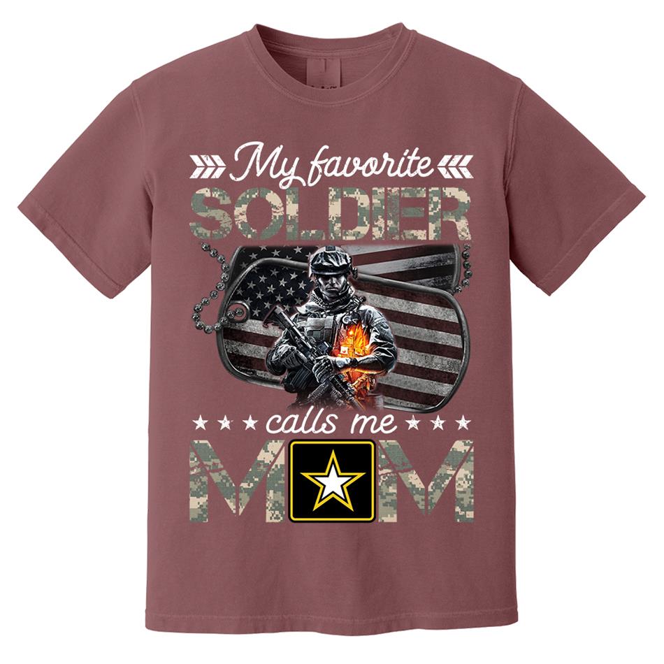 My Favorite Soldier Calls Me Mom Custom Shirt For Proud Army Mom Dad Shirt H2511 Trna