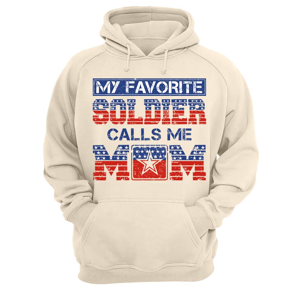 My Favorite Soldier Calls Me Mom 4th July Proud Army Mom Custom Shirt For Proud Military Familes Shirt H2511 Trna