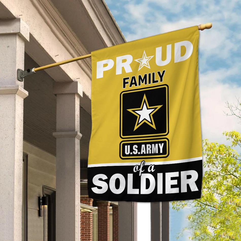 Proud Family Of A Soldier Garden Flag House Flag Custom House Decoration Banner Small Yard Gift H2511 Trna