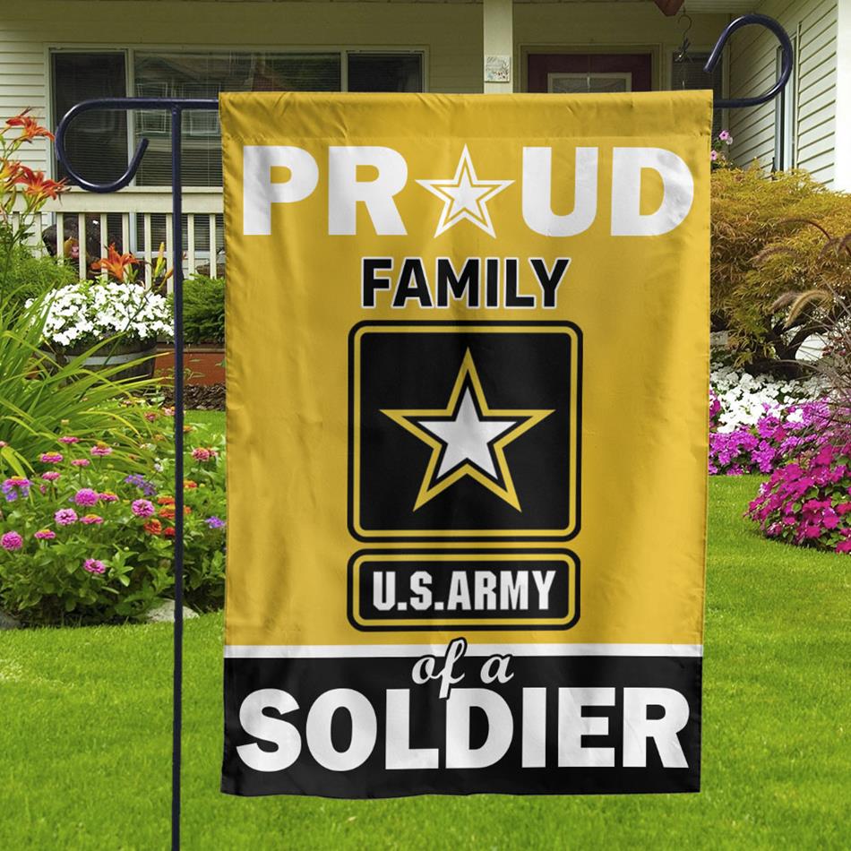 Proud Family Of A Soldier Garden Flag House Flag Custom House Decoration Banner Small Yard Gift H2511 Trna