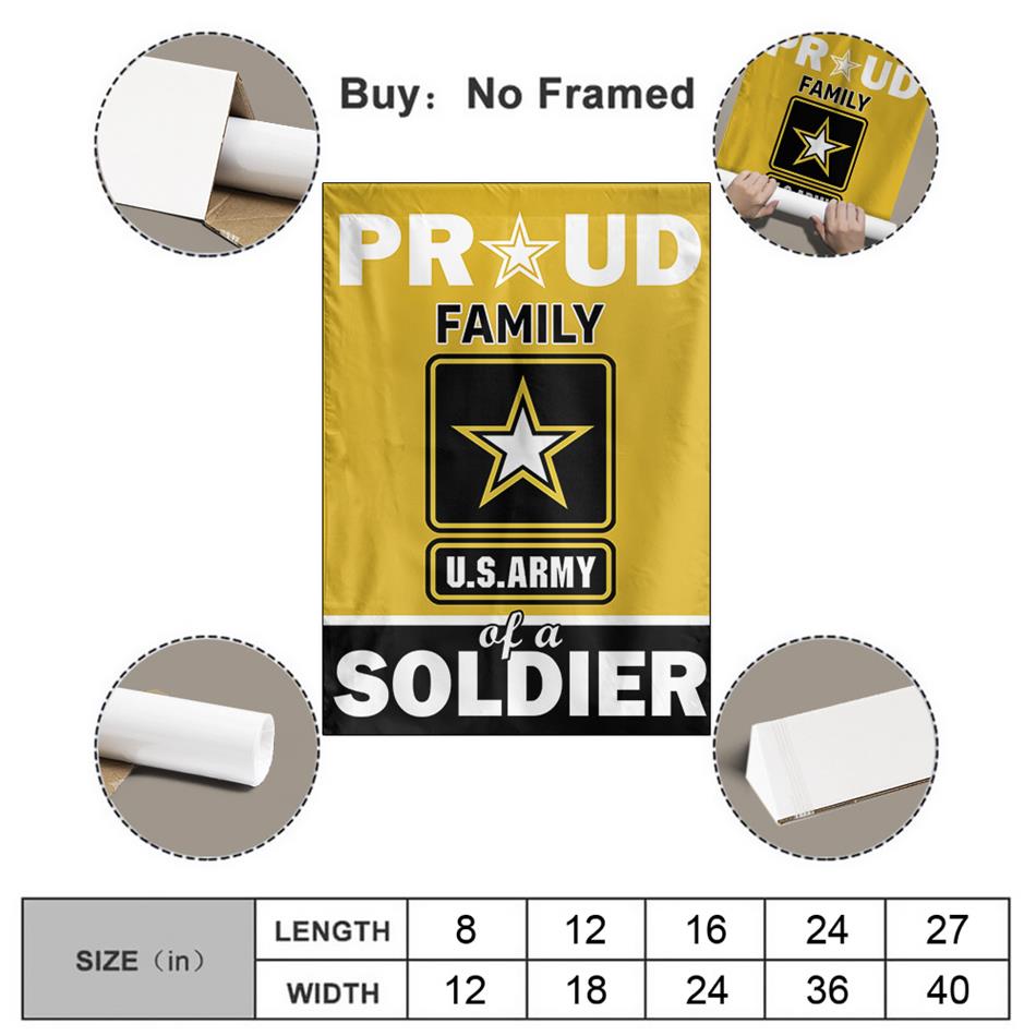 Proud Family Of A Soldier Garden Flag House Flag Custom House Decoration Banner Small Yard Gift H2511 Trna