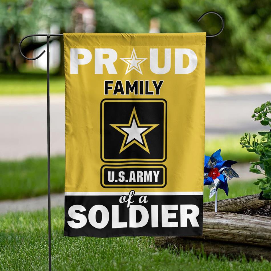 Proud Family Of A Soldier Garden Flag House Flag Custom House Decoration Banner Small Yard Gift H2511 Trna