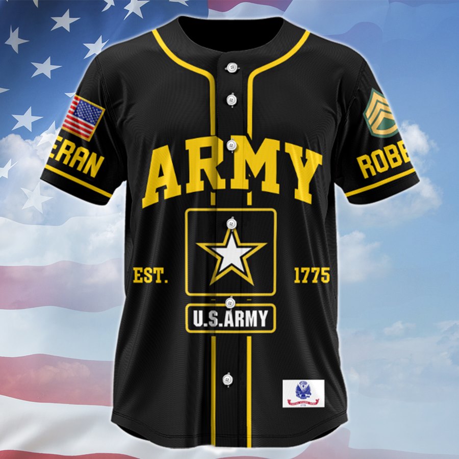 US Veteran World Tour Custom Branch Rank Location Baseball Jersey Gift For Veteran H2511 Trna
