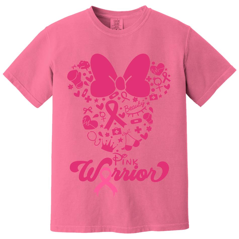 Pink Warrior Breast Cancer Awareness Pink Ribbon Shirt H2511 Trna