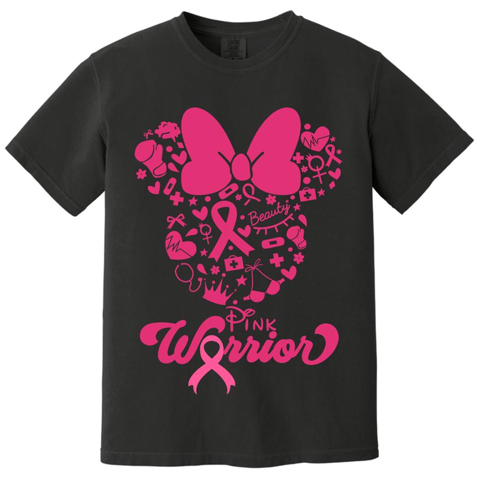 Pink Warrior Breast Cancer Awareness Pink Ribbon Shirt H2511 Trna