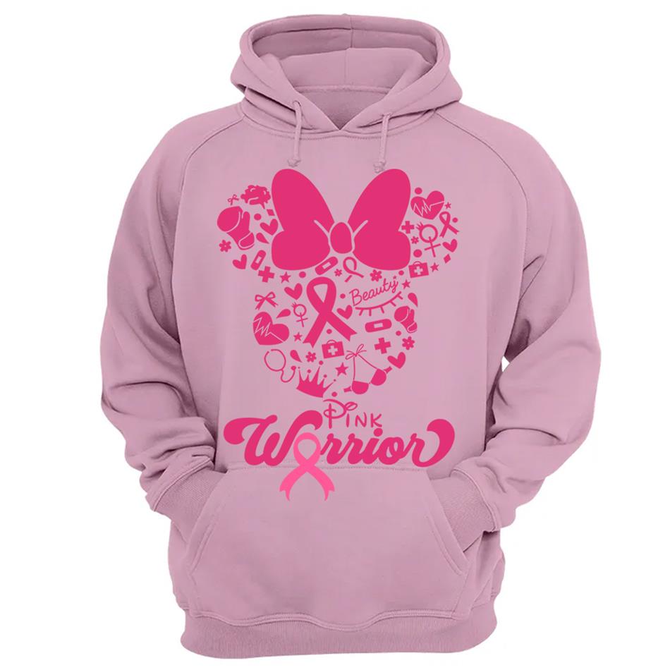 Pink Warrior Breast Cancer Awareness Pink Ribbon Shirt H2511 Trna