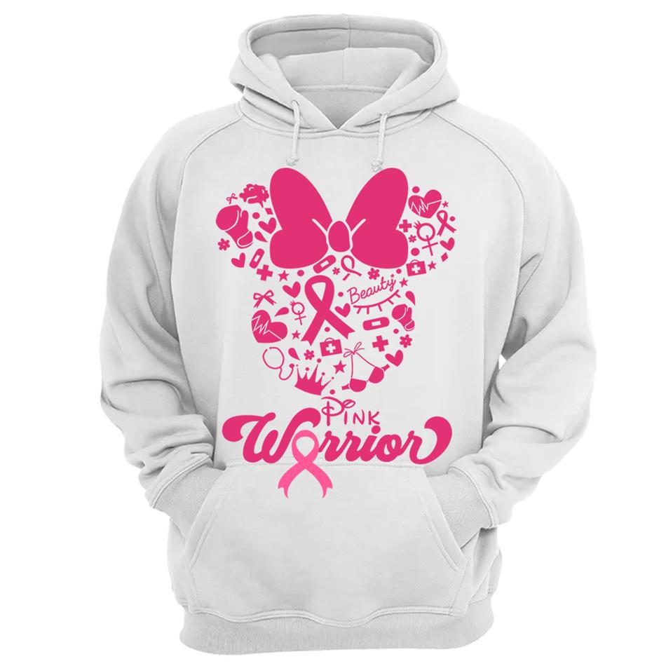 Pink Warrior Breast Cancer Awareness Pink Ribbon Shirt H2511 Trna