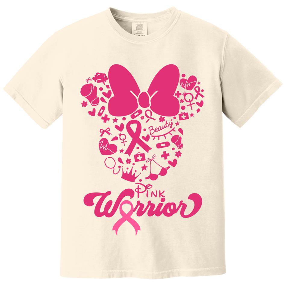 Pink Warrior Breast Cancer Awareness Pink Ribbon Shirt H2511 Trna