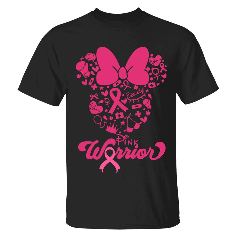Pink Warrior Breast Cancer Awareness Pink Ribbon Shirt H2511 Trna