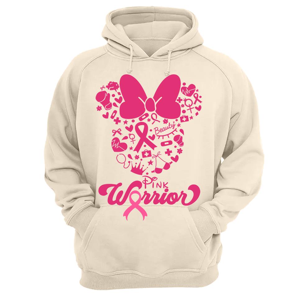 Pink Warrior Breast Cancer Awareness Pink Ribbon Shirt H2511 Trna
