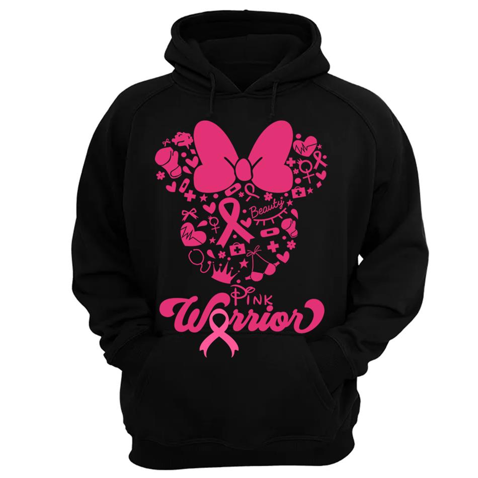 Pink Warrior Breast Cancer Awareness Pink Ribbon Shirt H2511 Trna