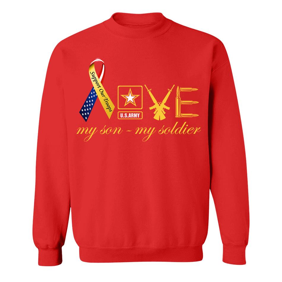 Love My Son My Soldier Support Our Troops Custom Shirt For Military Mom Wife Sister... Family Member Shirt H2511 Trna