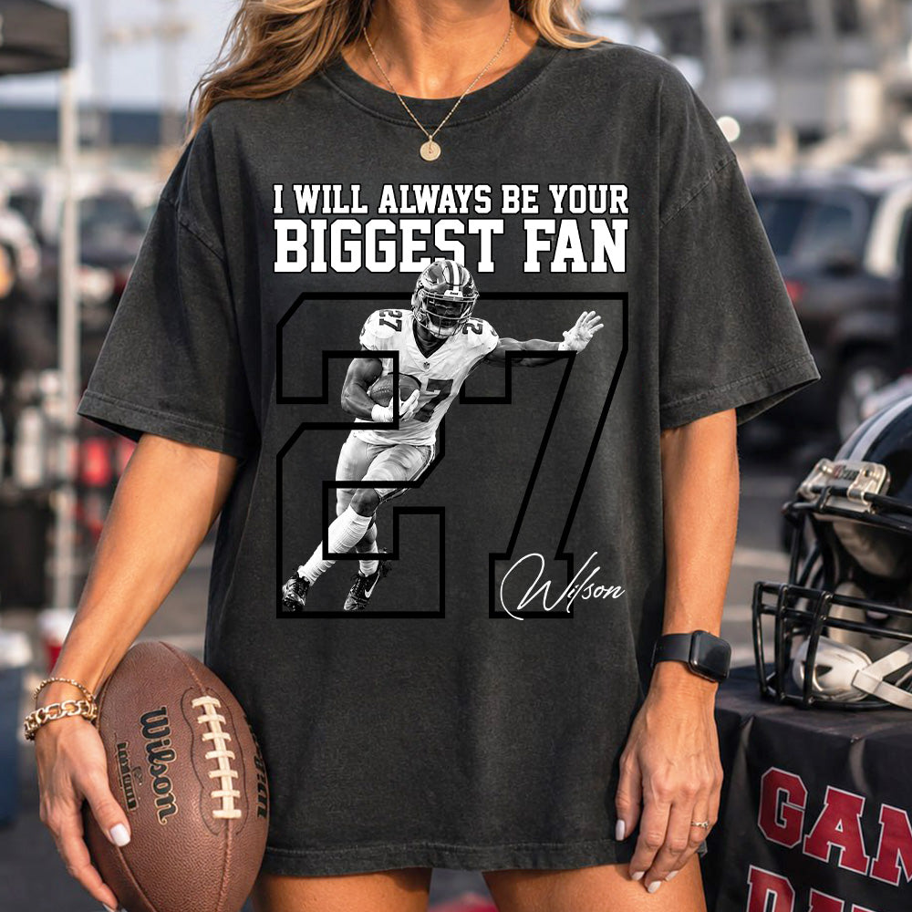 Personalized Washed Tee Custom American Football Players Sport Family NA04 T24