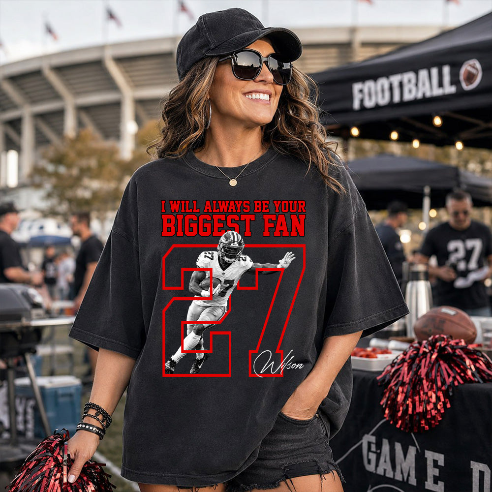 Personalized Washed Tee Custom American Football Players Sport Family NA04 T24