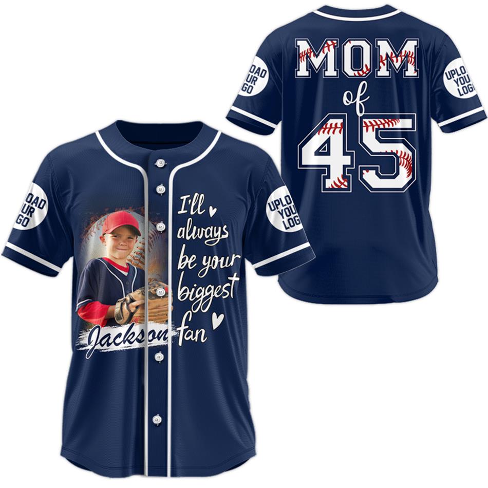 I Will Always Be Your Biggest Fan Personalized Baseball Jersey Gift For Baseball Lovers Custom Photo Baseball Players H2511