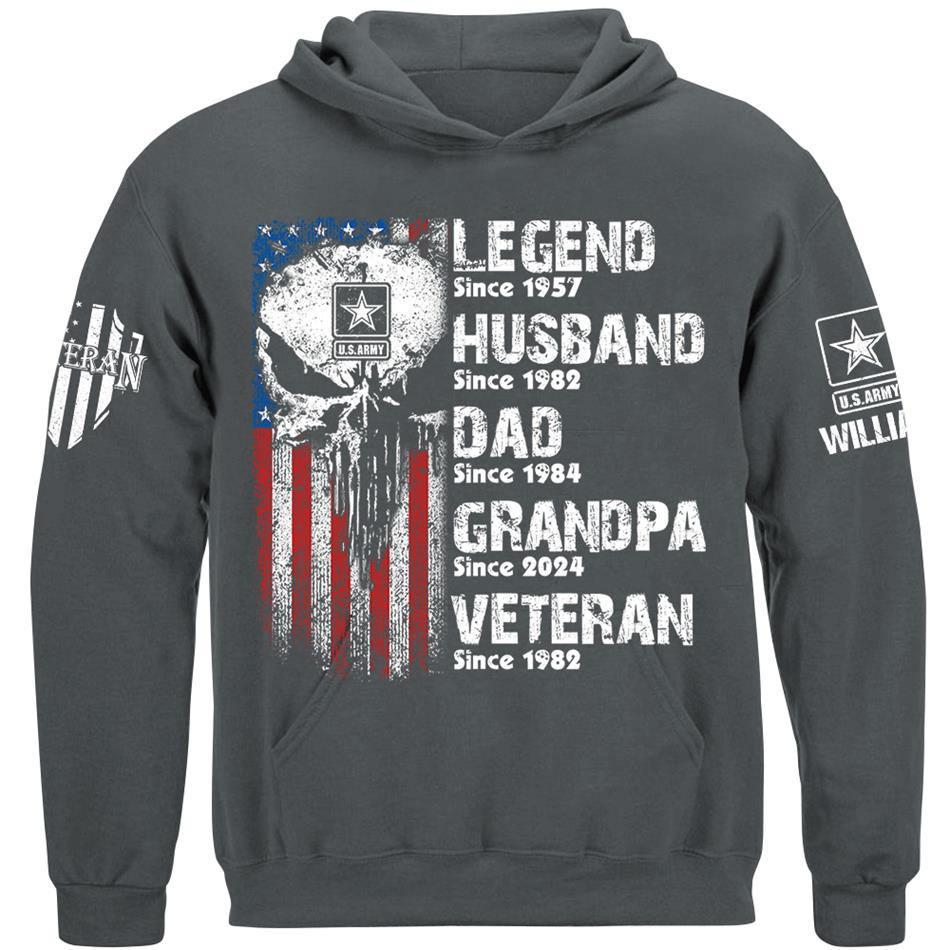 US Veteran Custom Shirt Legend Husband Daddy Grandpa Veteran Personalized Gift For Veteran H2511 Trna