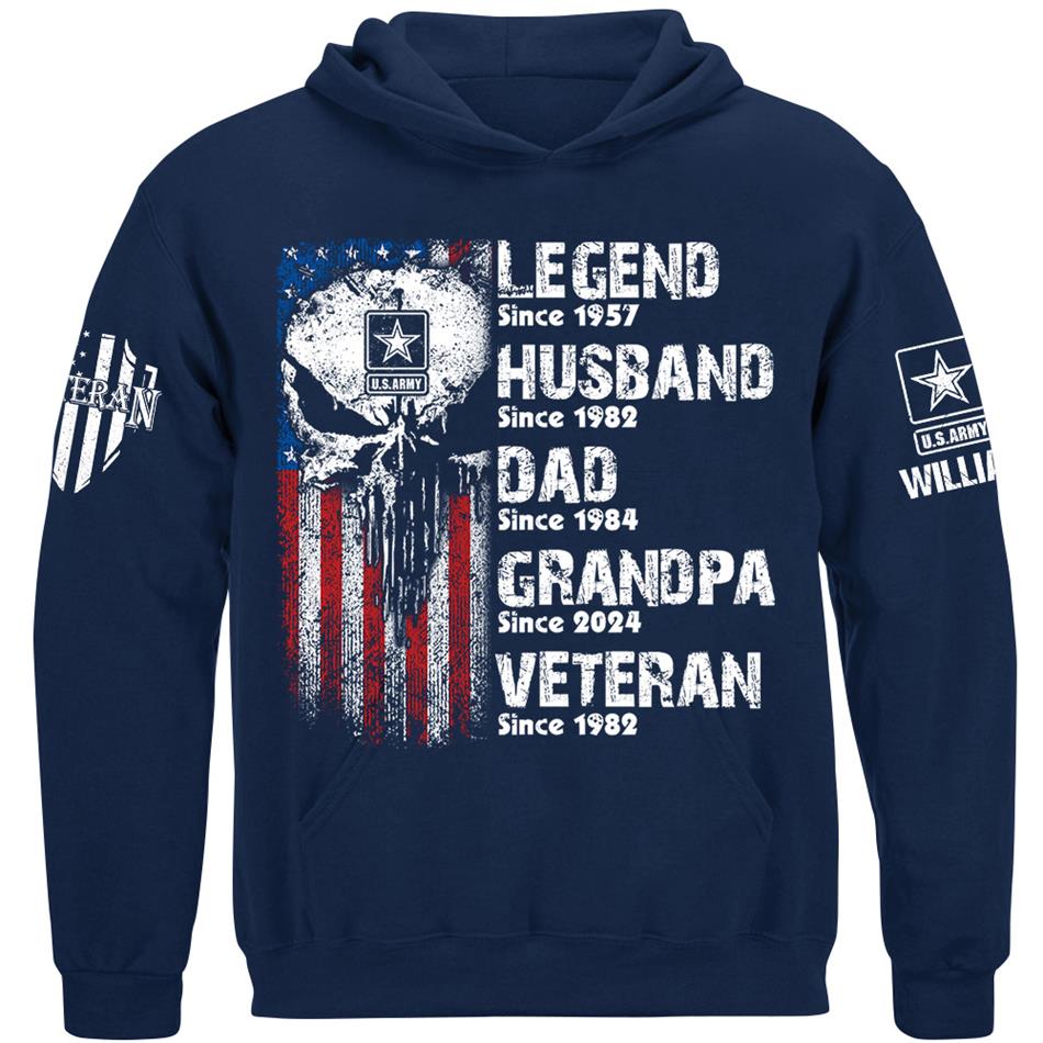 US Veteran Custom Shirt Legend Husband Daddy Grandpa Veteran Personalized Gift For Veteran H2511 Trna