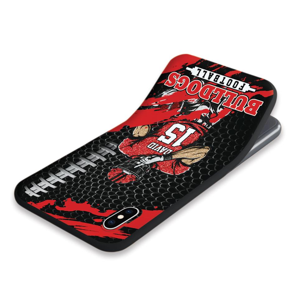 Personalized American Football Player Custom Name and Number | Phone Case Gift For Gameday Mom Dad Family H2511 Trna