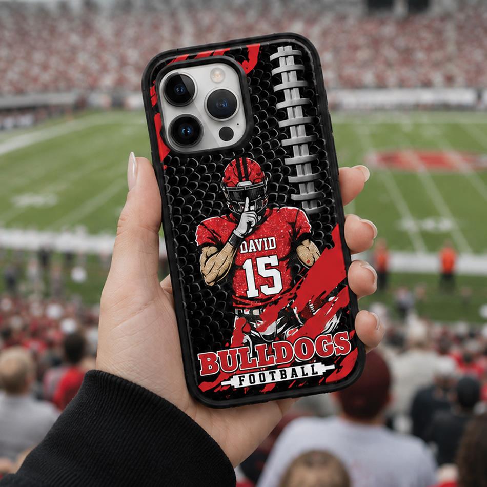Personalized American Football Player Custom Name and Number | Phone Case Gift For Gameday Mom Dad Family H2511 Trna
