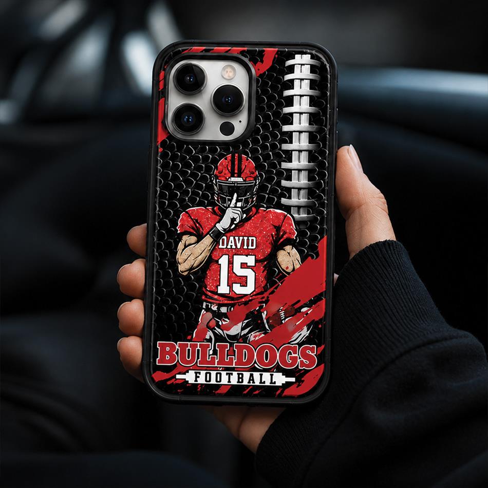 Personalized American Football Player Custom Name and Number | Phone Case Gift For Gameday Mom Dad Family H2511 Trna