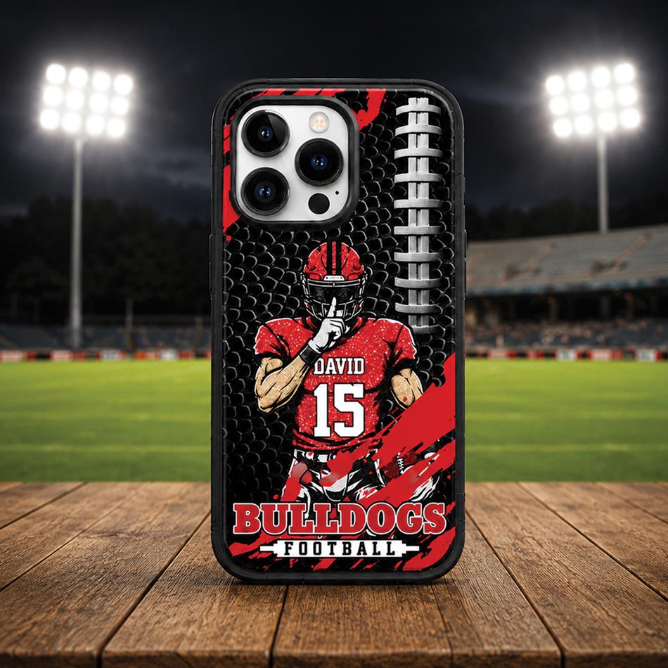 Personalized American Football Player Custom Name and Number | Phone Case Gift For Gameday Mom Dad Family H2511 Trna
