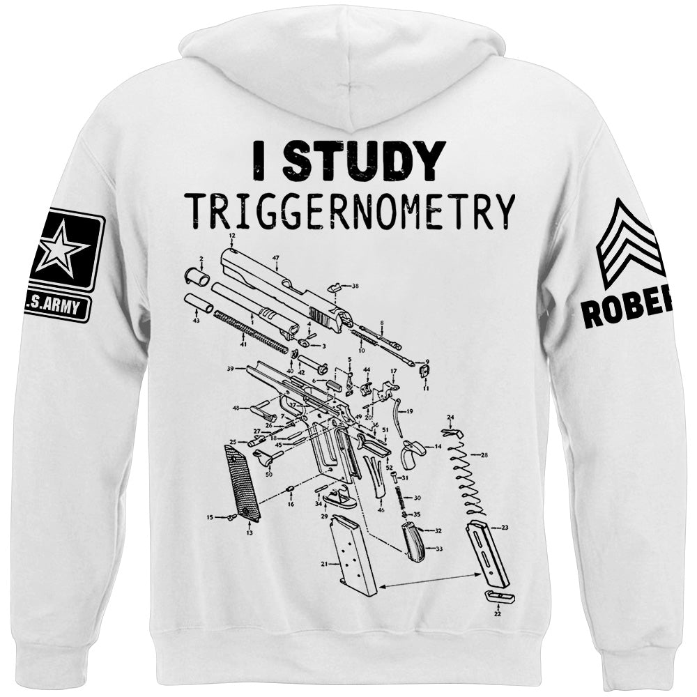 P1911 Schematic I Study Triggernometry Custom Shirt For Veteran H2511