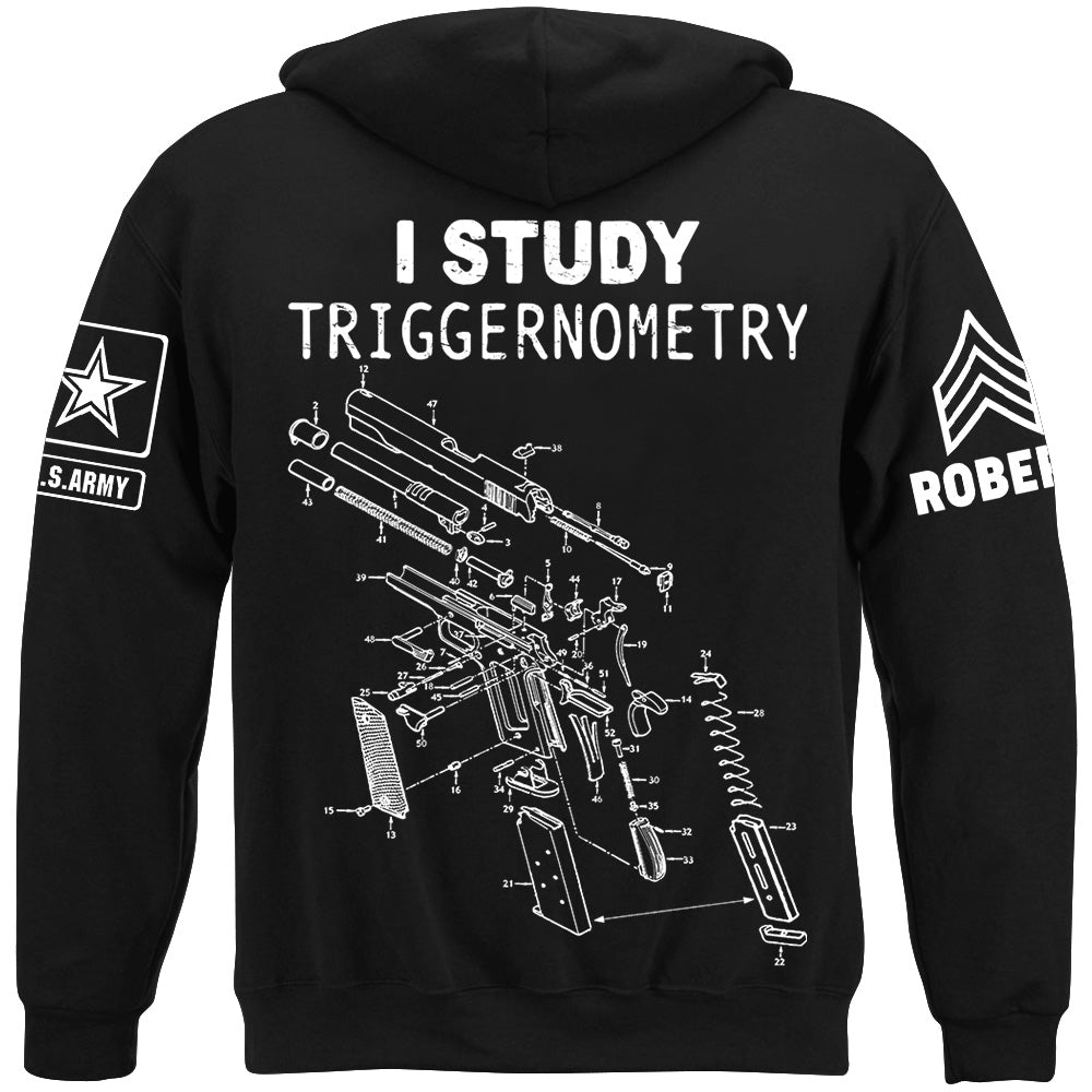 P1911 Schematic I Study Triggernometry Custom Shirt For Veteran H2511