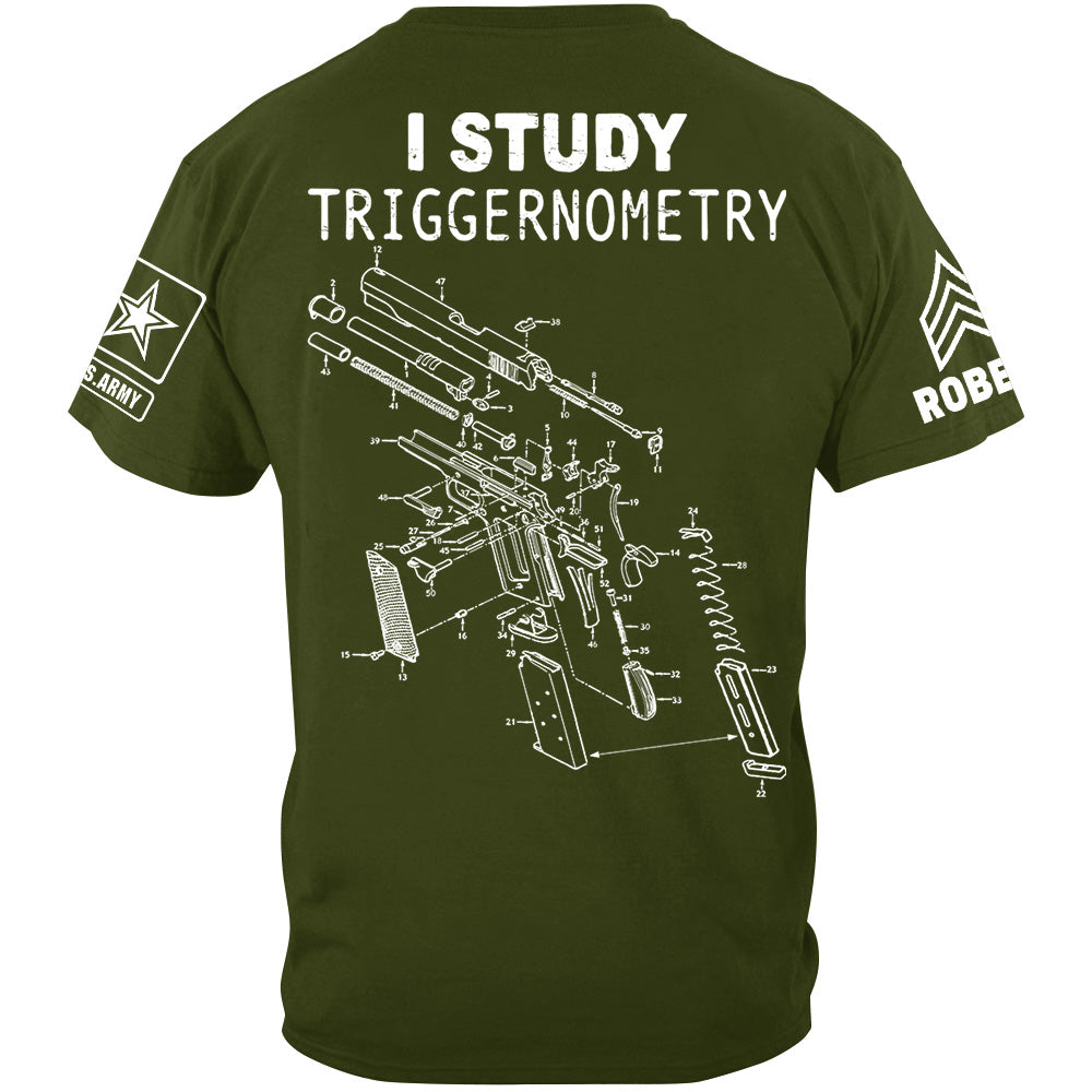 P1911 Schematic I Study Triggernometry Custom Shirt For Veteran H2511