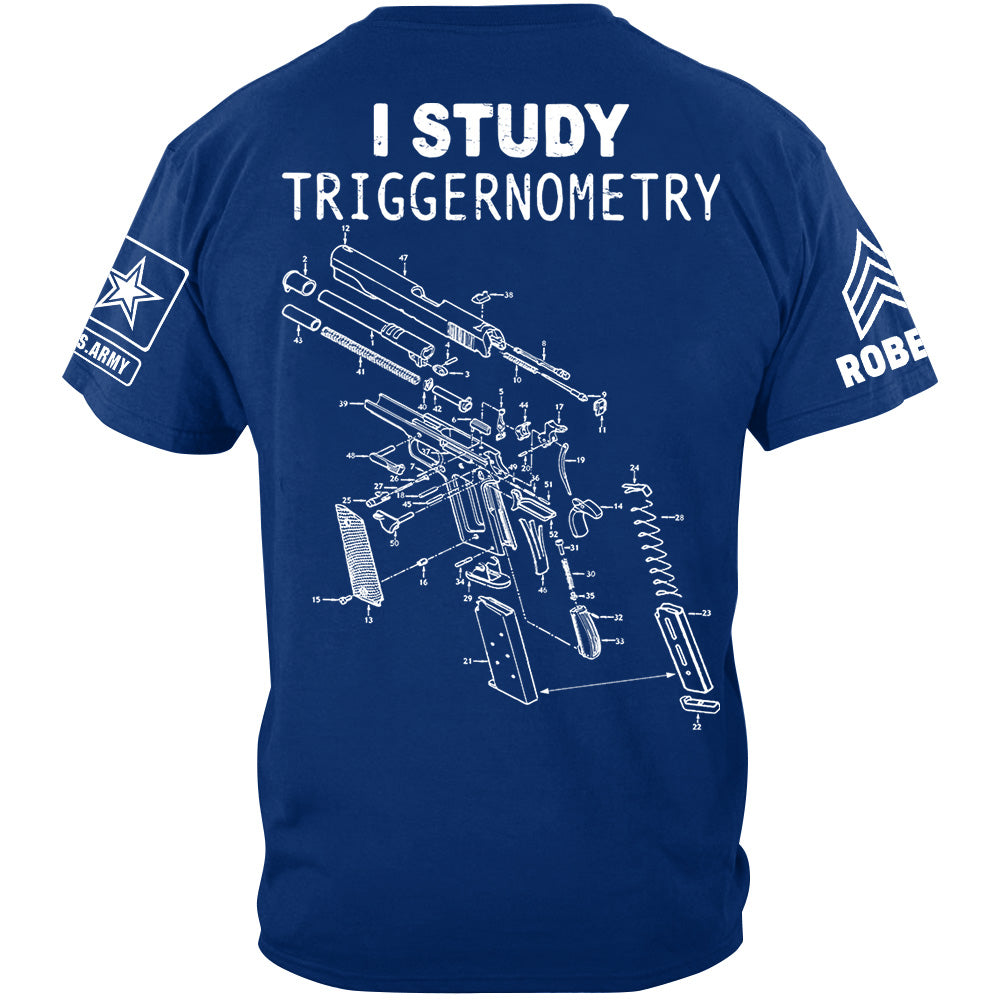 P1911 Schematic I Study Triggernometry Custom Shirt For Veteran H2511