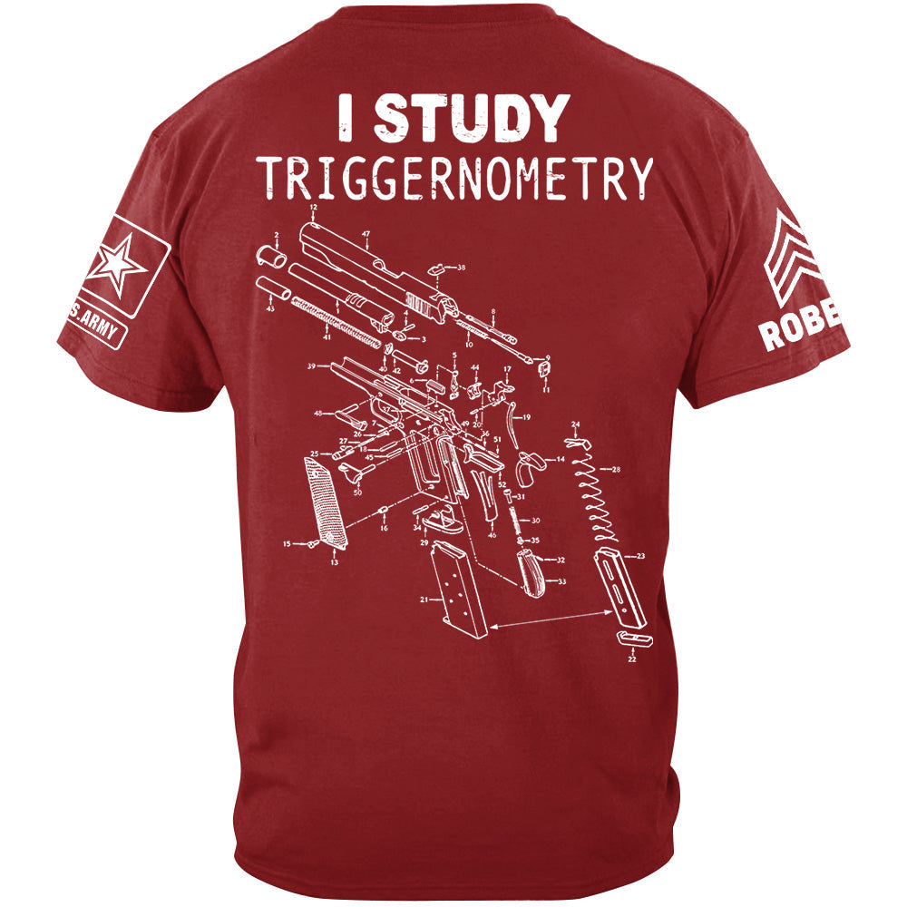 P1911 Schematic I Study Triggernometry Custom Shirt For Veteran H2511