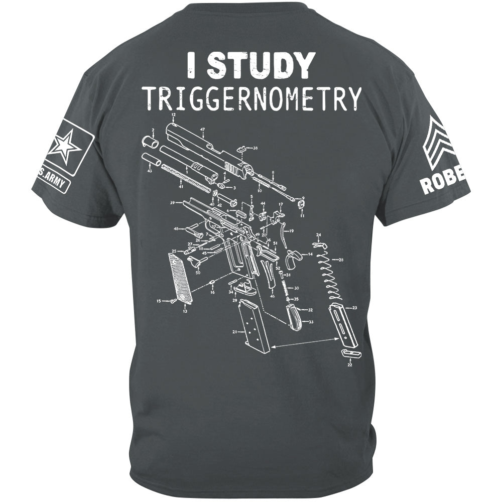 P1911 Schematic I Study Triggernometry Custom Shirt For Veteran H2511
