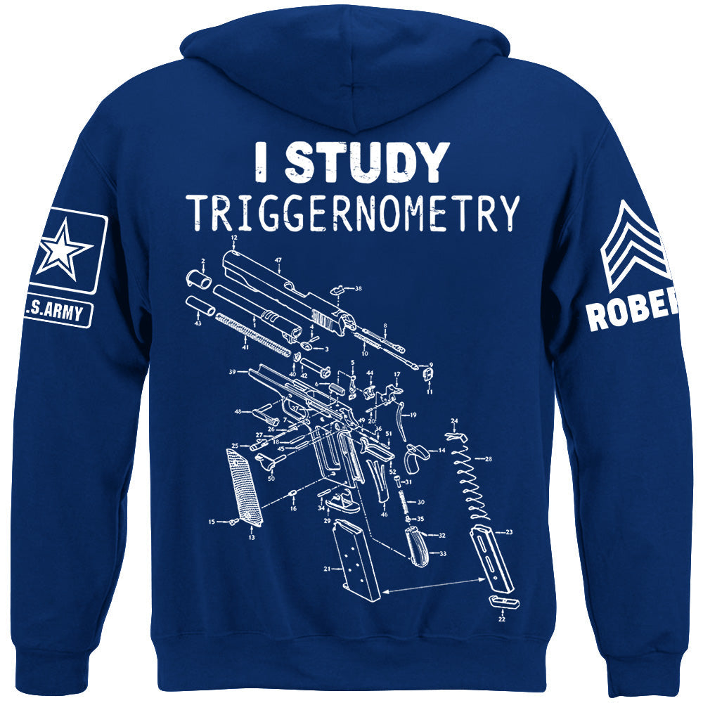P1911 Schematic I Study Triggernometry Custom Shirt For Veteran H2511
