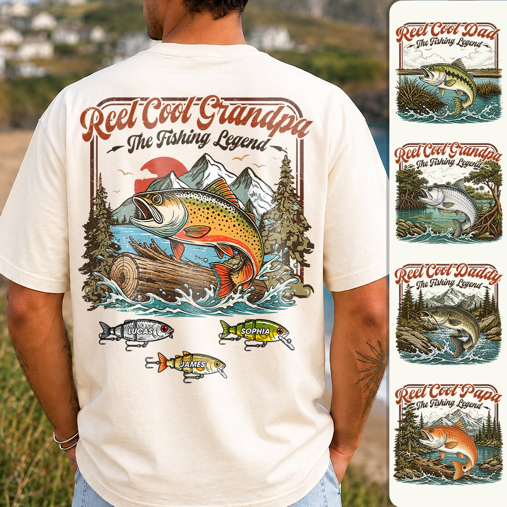 Personalized Reel Cool Grandpa T-Shirt – Funny Fishing Grandpa Shirt Hv01