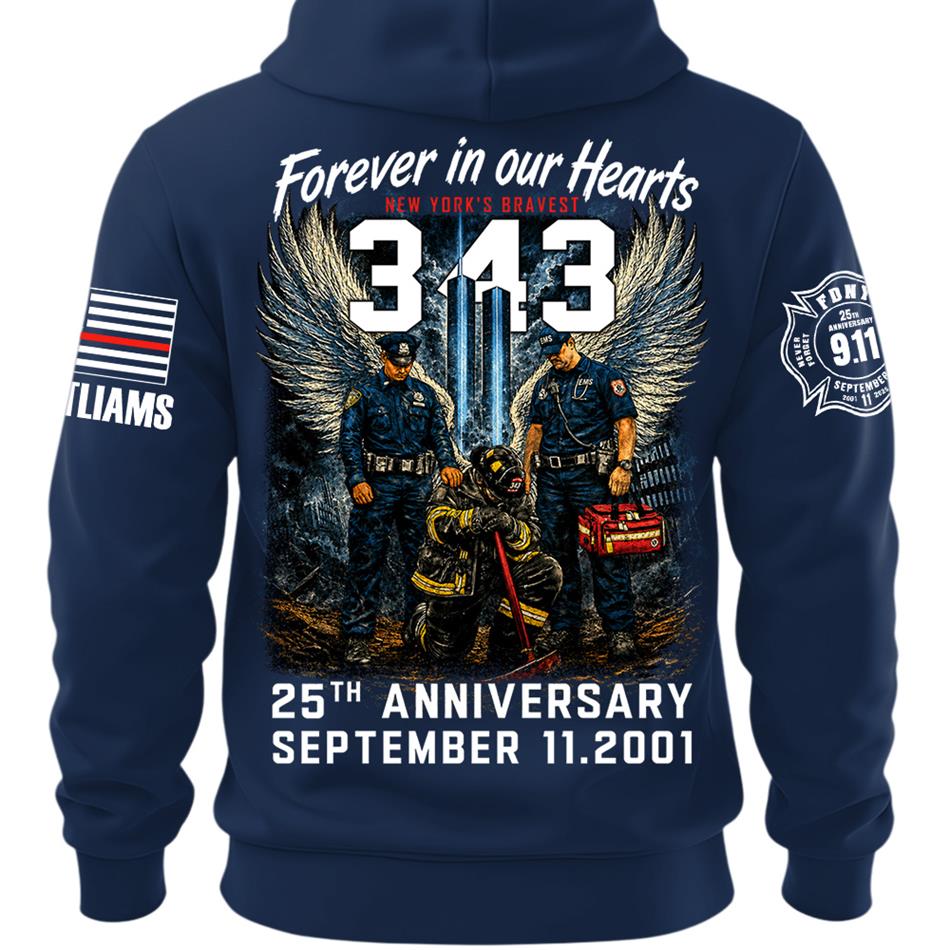 Forever In Our Heart New York's Bravest 25th Anniversary 911 Custom Shirt 25 Years Memorial Shirt H2511 Trna