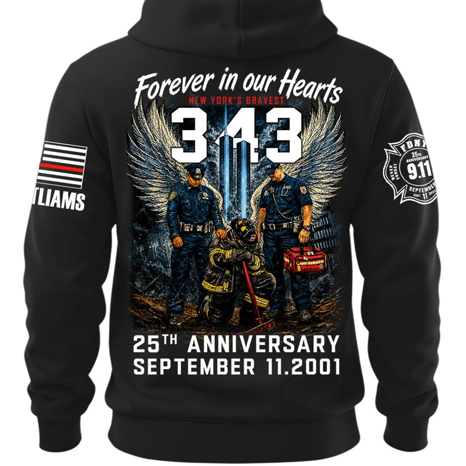 Forever In Our Heart New York's Bravest 25th Anniversary 911 Custom Shirt 25 Years Memorial Shirt H2511 Trna