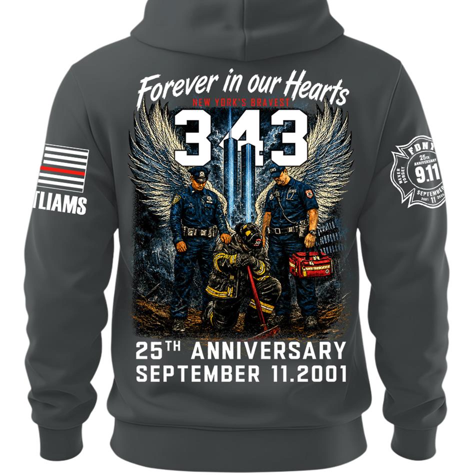 Forever In Our Heart New York's Bravest 25th Anniversary 911 Custom Shirt 25 Years Memorial Shirt H2511 Trna