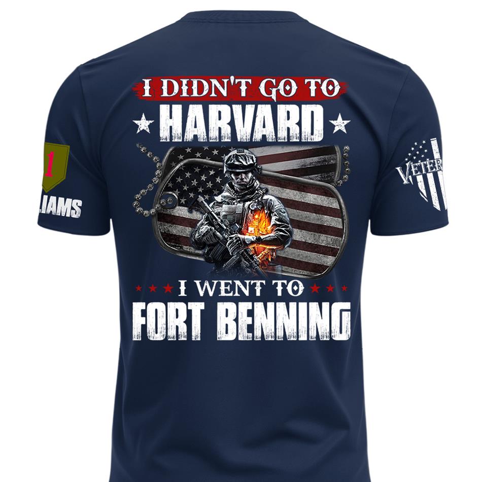 I Didn't Go To Harvard I Went To Military Base Custom Shirt For Veteran Dad Grandpa Veterans Day Shirt H2511 Trna