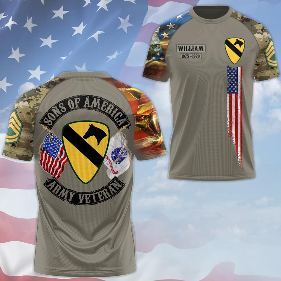 Sons Of America Veteran Custom All Over Print Shirt For Veteran Dad Grandpa H2511 Trna