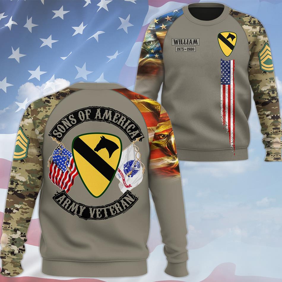 Sons Of America Veteran Custom All Over Print Shirt For Veteran Dad Grandpa H2511 Trna