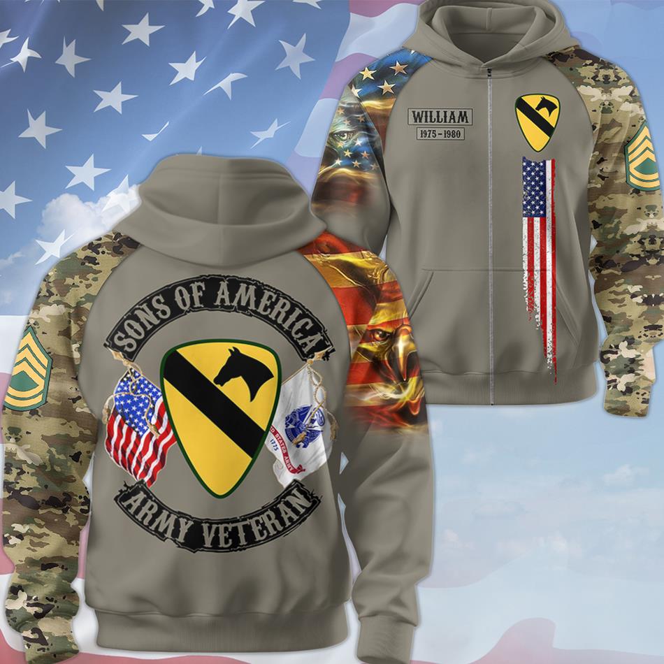Sons Of America Veteran Custom All Over Print Shirt For Veteran Dad Grandpa H2511 Trna