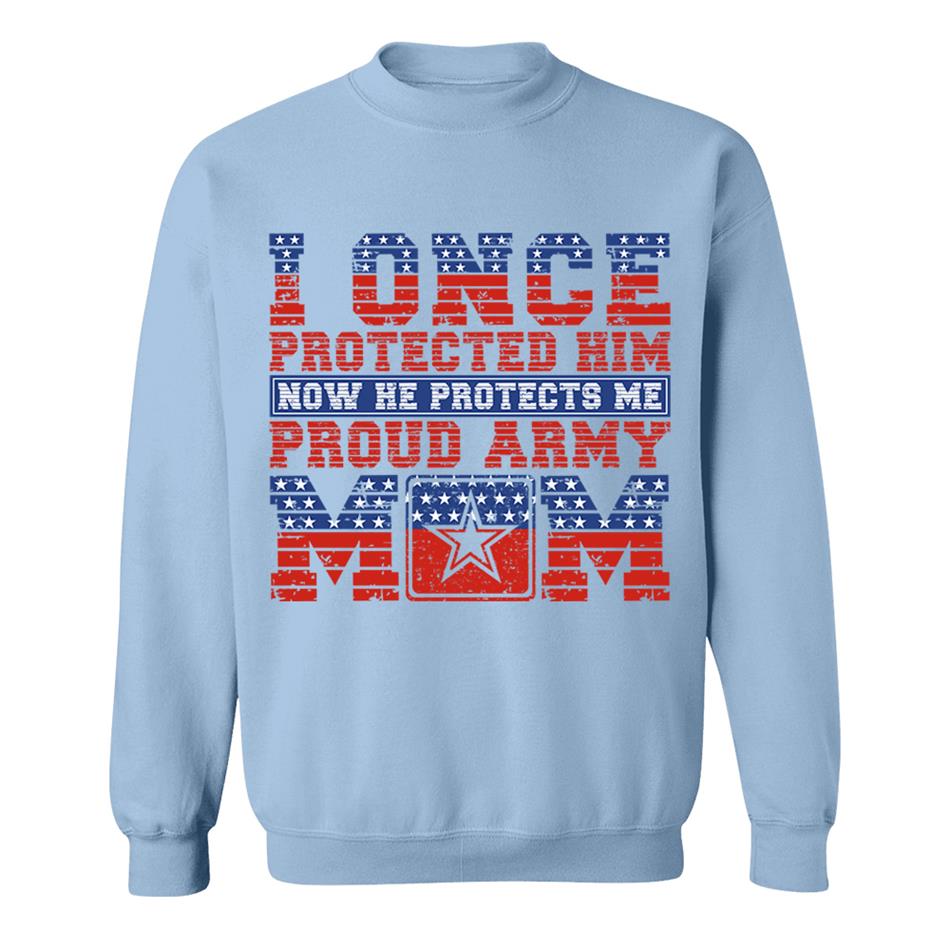 I Once Protected Him Now He Protects Me Proud Army Mom 4th July Custom Shirt For Proud Military Familes Shirt H2511 Trna