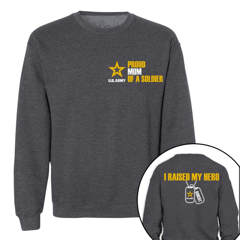 Proud Mom Of A Soldier Custom Shirt Hoodie For Proud Military Mom Dad Grandma Sister Shirt H2511