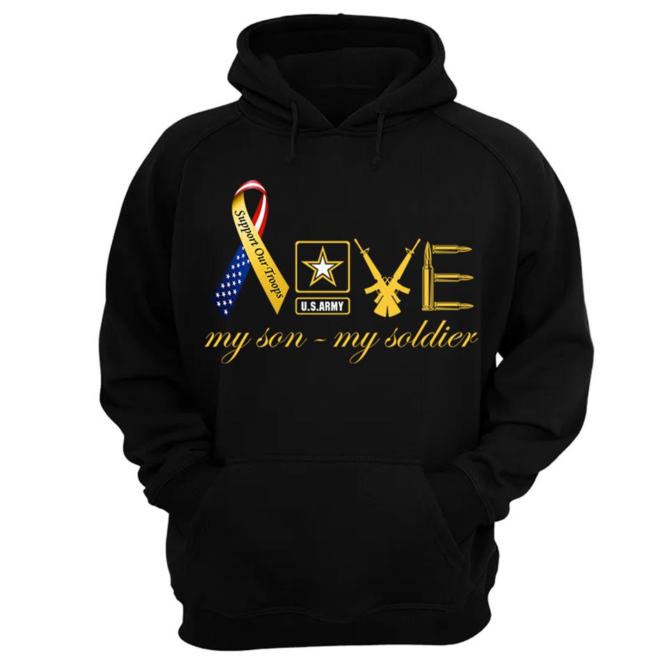 Love My Son My Soldier Support Our Troops Custom Shirt For Military Mom Wife Sister... Family Member Shirt H2511 Trna
