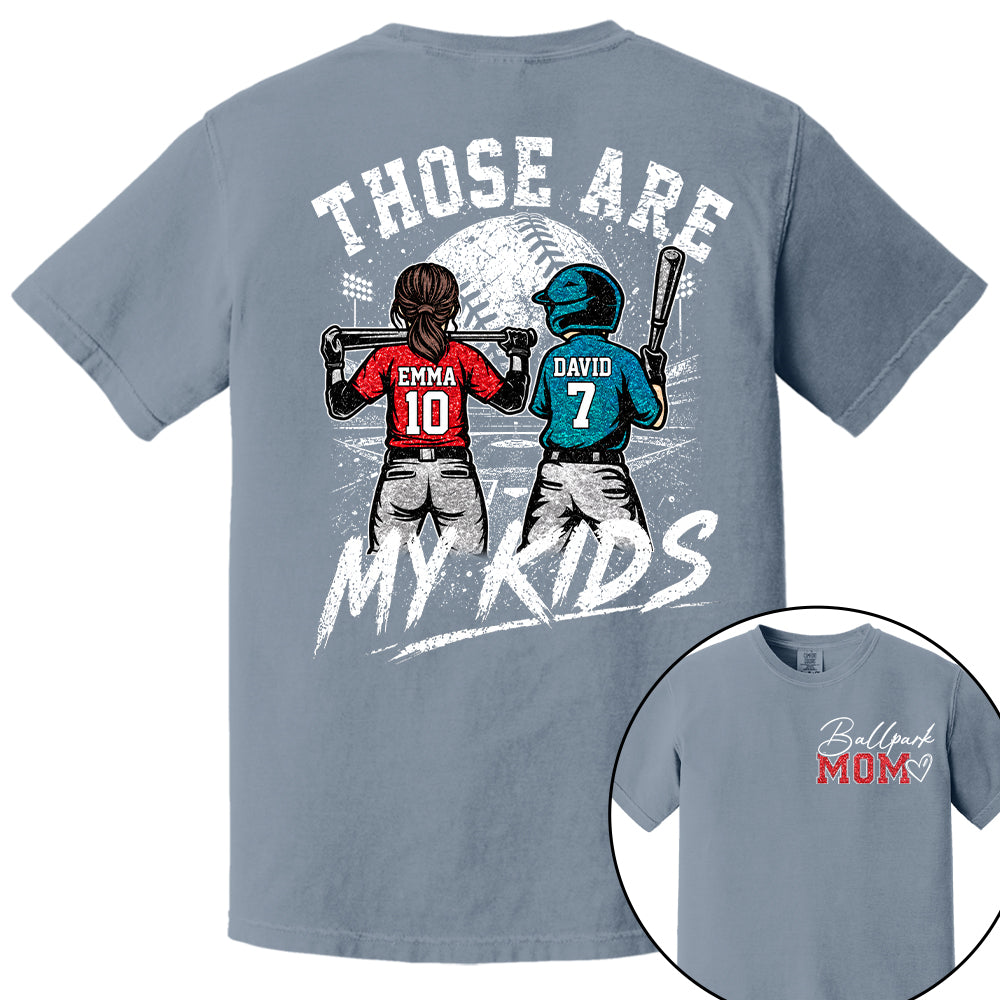 Personalized Baseball Softball Mom Ballpark Mom Shirt Those Are My Kids Sweatshirt Gift For Sport Family Na02 Nh00