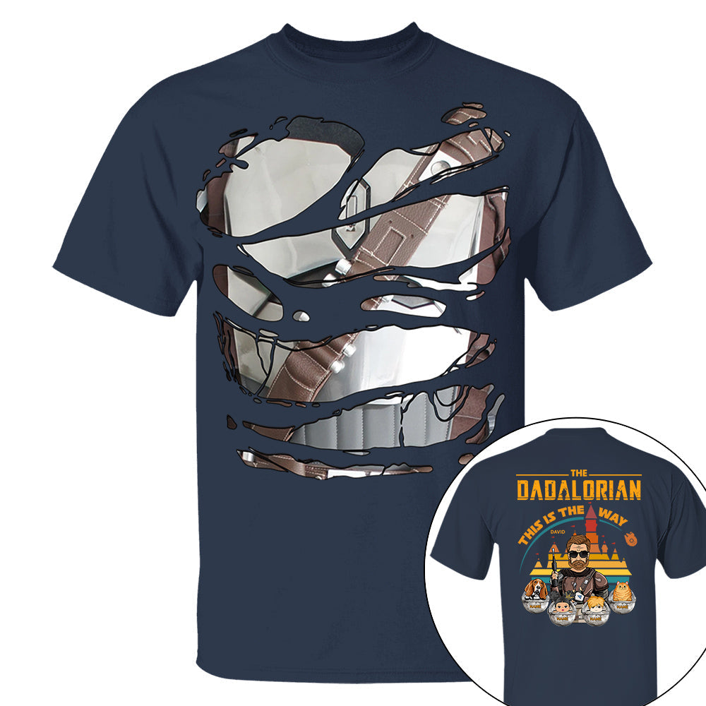 The Dadalorian This Is The Way - Personalized Shirt For Dad Custom Nickname With Kids Gift